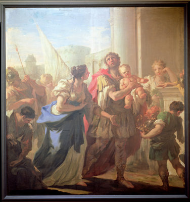 Hector and Andromache, c.1708-10 by Giovanni Antonio Pellegrini - print