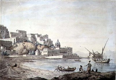 Borgo di Chiaia, Naples, c.1767 by William Marlow - print