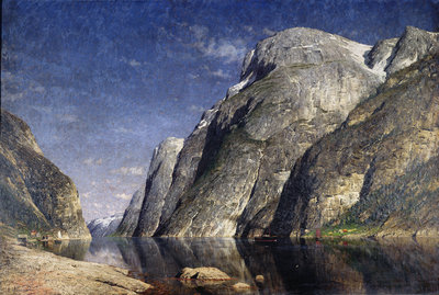 The Sognefjord, Norway, c.1885 by Adelsteen Normann - print