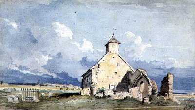 Hove Church, 1824 by John Varley - print