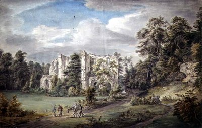 Roche Abbey, Yorkshire by Paul Sandby - print