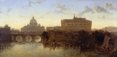 Rome, St Peter's and the Castel St. Angelo by David Roberts - print