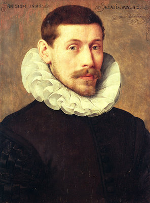 Portrait of a Man, aged 32, 1591 by Frans II Pourbus - print