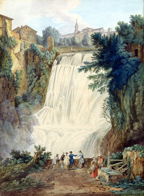 The Falls at Tivoli, 1770 by Jacob-Philippe Hackert - print