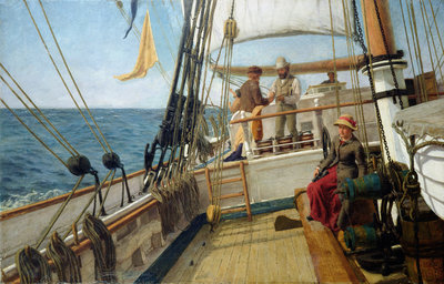 A Conversation at Sea, 1885 by Allan J. Hook - print