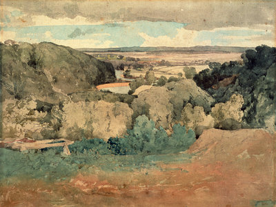 Barnard Castle from Towler Hill by John Sell Cotman - print