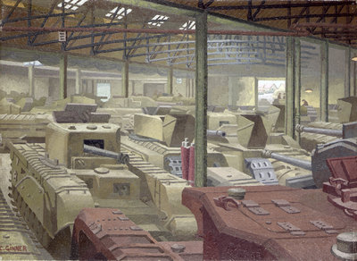 Royal Ordnance Stores by Charles Ginner - print