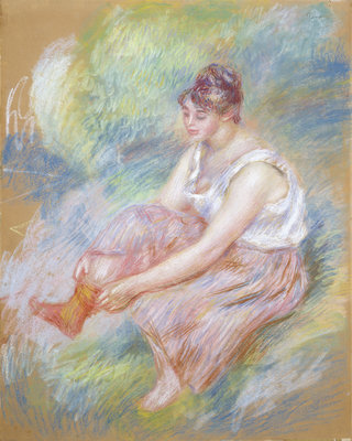 After the Bath, c.1890 by Pierre Auguste Renoir - print