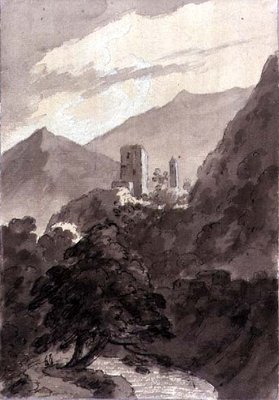 In the Grisons by John Robert Cozens - print