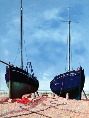 Whitstable Oystermen, 1948 by Tristram Paul Hillier - print