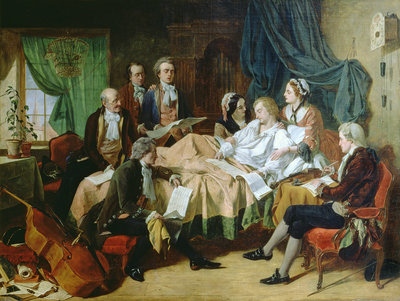 The Last Hours of Mozart by Henry Nelson O'Neil - print