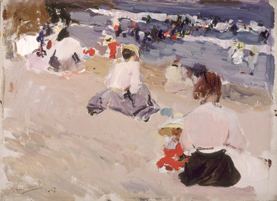 People Sitting on the Beach, 1906 by Joaquin Sorolla y Bastida - print