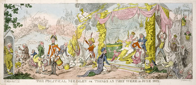 'The Political Medley' or 'Things as They Were in June 1812', pub. 1812 by George Cruikshank - print