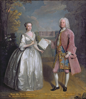 Portrait of Henry 7th Viscount Irwin and his Wife Anne by Philippe Mercier - print