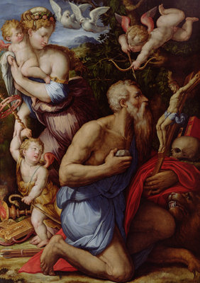 The Temptation of St. Jerome by Giorgio Vasari - print