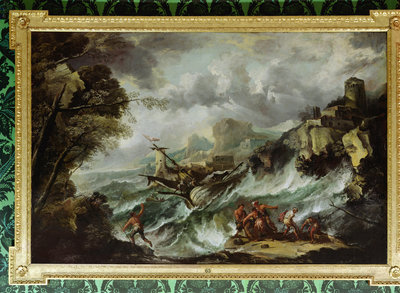 Seascape with Shipwreck, c.1700-07 by Antonio Marini - print