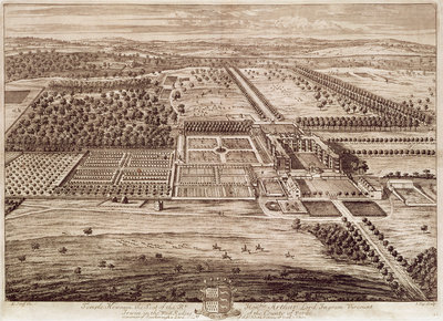 Prospect of Temple Newsam House from the East, engraved by Jan Kip by Leonard Knyff - print