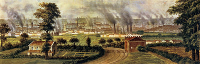 Leeds from Rope Hill, c.1840 by Alphonse Douseau - print