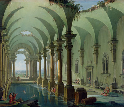 Architectural Fantasy by Antonio Joli - print