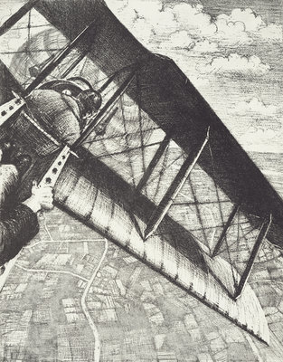 Banking at 4000 feet, c. 1918 by Christopher Richard Wynne Nevinson - print