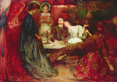 'What are these to me and you who deeply drink of wine?', 1895 by Charles Sims - print
