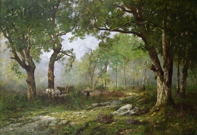 The Forest of Fontainebleau, 1890 by Leon Richet - print