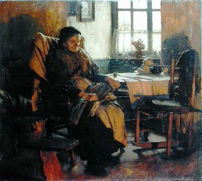 In the Firelight, 1900 by Walter Langley - print