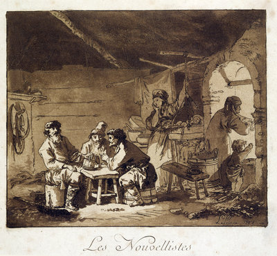 Les Nouvellistes, 1768 by Jean-Baptiste Le Prince - print