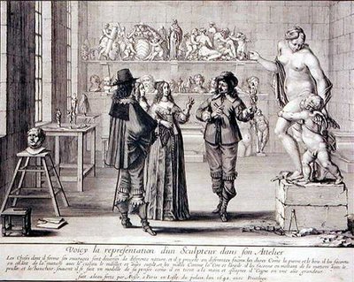 A Sculptor in his Studio by Abraham Bosse - print