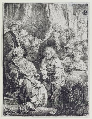 Joseph Telling his Dreams by Rembrandt Harmensz. van Rijn - print