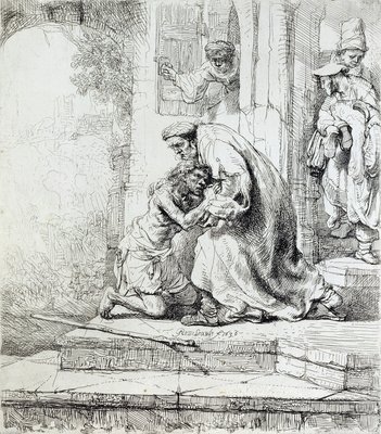 Return of the Prodigal Son by Rembrandt Harmensz. van Rijn - print