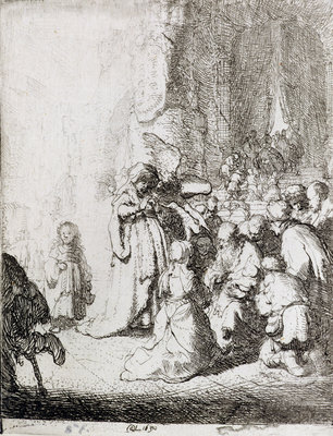 Presentation in the Temple by Rembrandt Harmensz. van Rijn - print