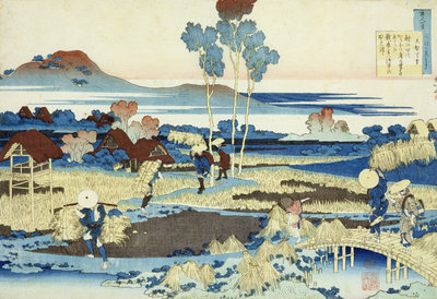 Harvesters at Work by Katsushika Hokusai - print