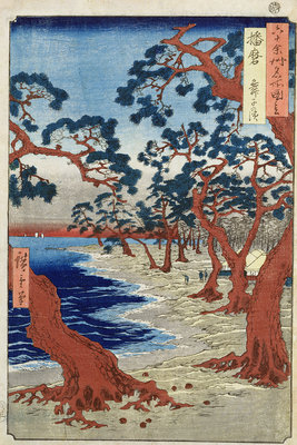 Coast of Maiko, Harima Provine by Ando or Utagawa Hiroshige - print