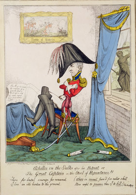 'Achilles in the Sulks After His Retreat or, The Great Captain on the Stool of Repentance', pub. by G. Humphrey, May 7th 1827 by T. Jones - print