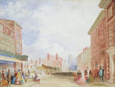 View of Kirkgate, Leeds, 1854 by Isaac Fountain - print