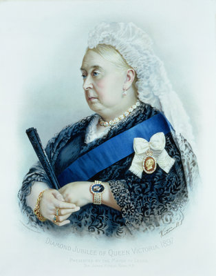 Diamond Jubilee of Queen Victoria by English School - print