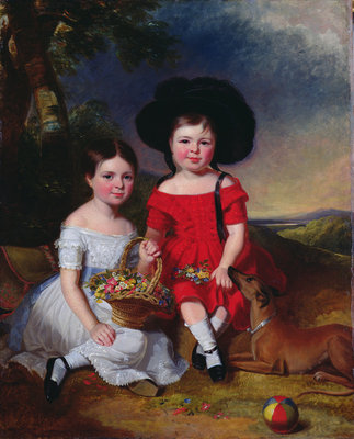 Annie and John Edward, children of Thomas Rhodes of Leeds by William Keighley Briggs - print