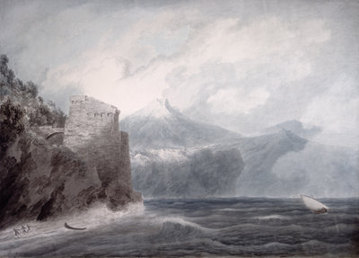 The Castle of Salerno, near Cetara by John Robert Cozens - print