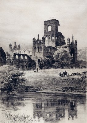 Kirkstall Abbey from the South-East, 1899 by Axel Haig - print