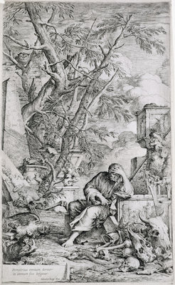 Democritus in Meditation by Salvator Rosa - print