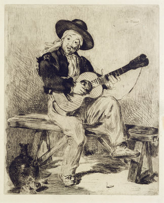 The Guitarist by Edouard Manet - print