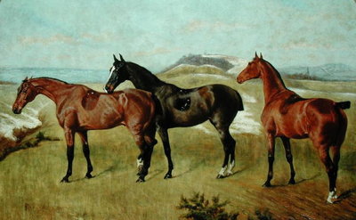 Three Horses: Whissendine, Swallow and Tiptop, 1886 by George Paice - print