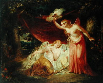 Psyche Enamoured of Cupid by John Wood - print