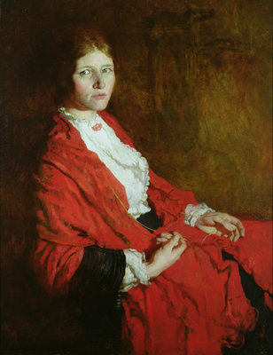 The Red Scarf by Sir William Orpen - print