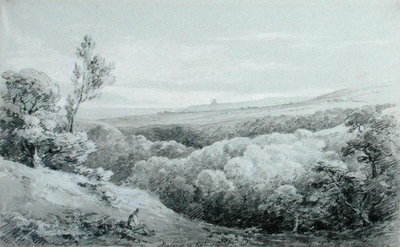 Whitby Abbey, from Mulgrave, 1814 by Amelia Long - print