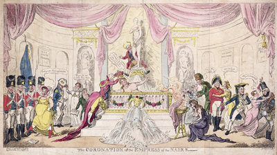 The Coronation of the Empress of the Nairs, 1819 by George Cruikshank - print