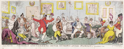 Princely Amusements or The Humors of the Family, 1812 by George Cruikshank - print
