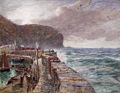 Clovelly Pier, 1897 by Charles Napier Hemy - print