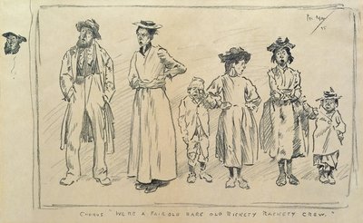 Rickety, Rackety Crew, 1895 by Philip William May - print